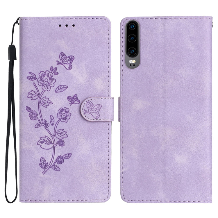 เคสโทรศัพท์หนังลายนูนดอกไม้ผีเสื้อ, For Huawei Y6p, For Huawei Y5p, For Huawei P40 lite, For Huawei P40 Pro, For Huawei P40, For Huawei P30 lite, For Huawei P30 Pro, For Huawei P30