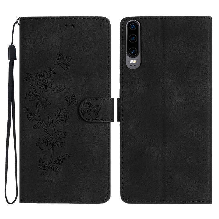 เคสโทรศัพท์หนังลายนูนดอกไม้ผีเสื้อ, For Huawei Y6p, For Huawei Y5p, For Huawei P40 lite, For Huawei P40 Pro, For Huawei P40, For Huawei P30 lite, For Huawei P30 Pro, For Huawei P30