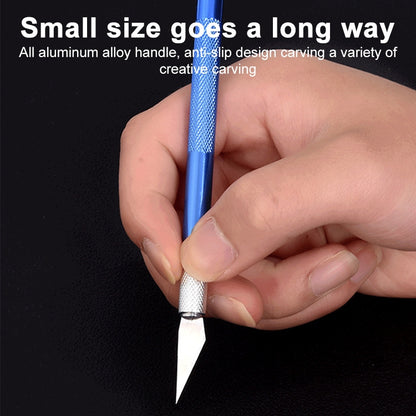 6 in 1 อลูมิเนียมอัลลอยด์ DIY เครื่องมือแกะสลักมีดปากกาแฮนด์เมด