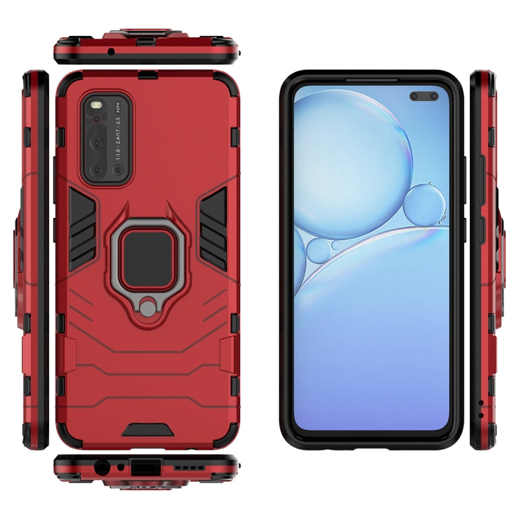 เคสกันกระแทก PC + TPU พร้อมตัวยึดแหวน, For Vivo V19 (India)