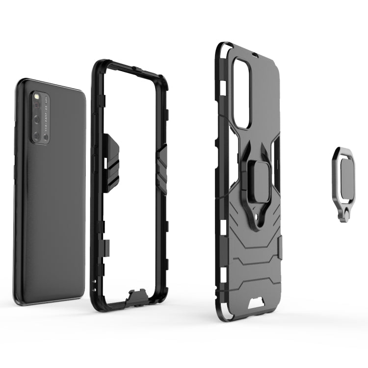 เคสกันกระแทก PC + TPU พร้อมตัวยึดแหวน, For Vivo V19 (India)