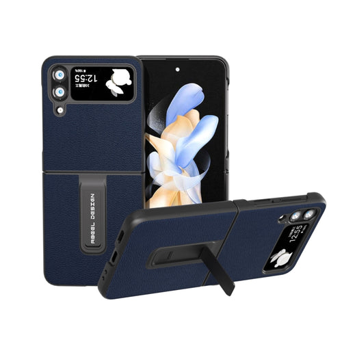เคสโทรศัพท์หนังแท้ Luolai Series พร้อมตัวยึด, For Samsung Galaxy Z Flip4