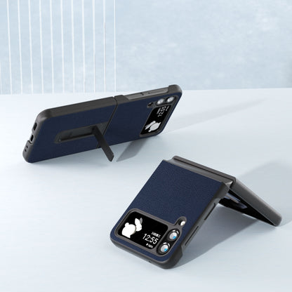 เคสโทรศัพท์หนังแท้ Luolai Series พร้อมตัวยึด, For Samsung Galaxy Z Flip4
