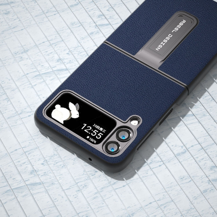 เคสโทรศัพท์หนังแท้ Luolai Series พร้อมตัวยึด, For Samsung Galaxy Z Flip4