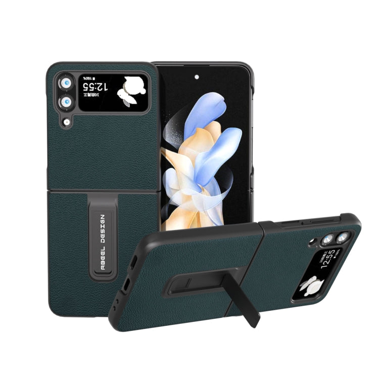 เคสโทรศัพท์หนังแท้ Luolai Series พร้อมตัวยึด, For Samsung Galaxy Z Flip4