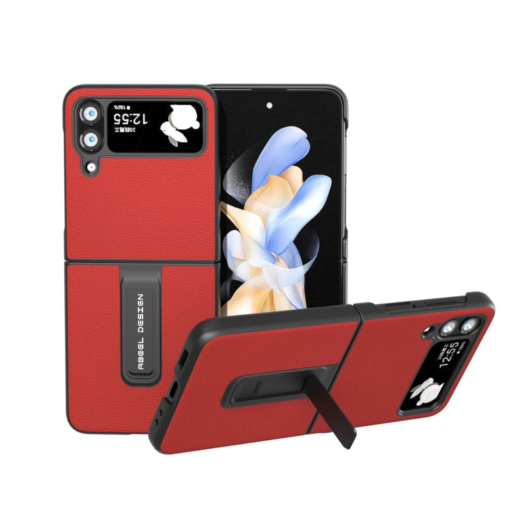 เคสโทรศัพท์หนังแท้ Luolai Series พร้อมตัวยึด, For Samsung Galaxy Z Flip4