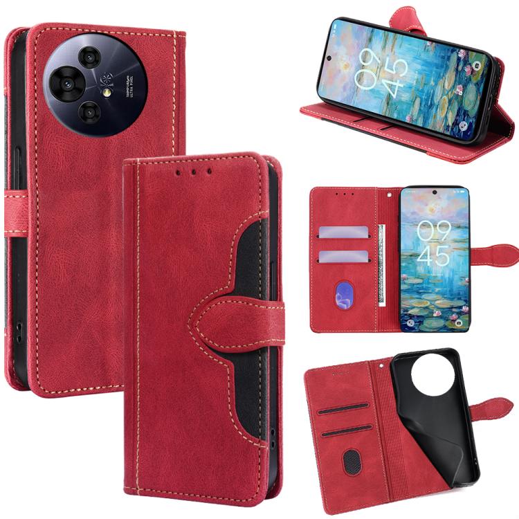 Skin Feel เคสโทรศัพท์หนังหัวเข็มขัดแม่เหล็ก, For TCL 60R 5G, For TCL 503 4G, For TCL 50 NxtPaper 5G