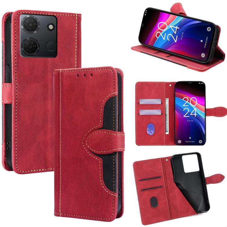 Skin Feel เคสโทรศัพท์หนังหัวเข็มขัดแม่เหล็ก, For TCL 60R 5G, For TCL 503 4G, For TCL 50 NxtPaper 5G