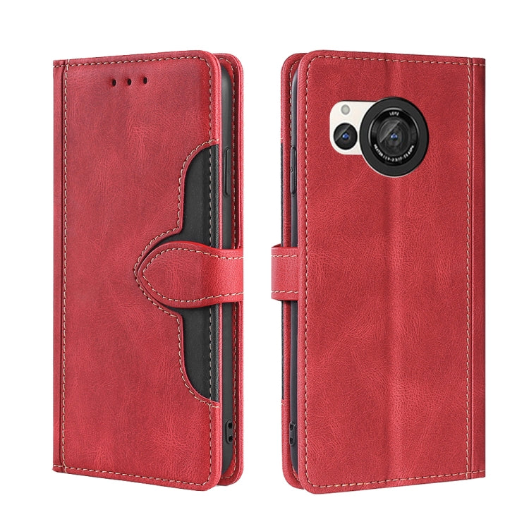 Skin Feel เคสโทรศัพท์หนังหัวเข็มขัดแม่เหล็ก, For Sharp Aquos R10, For Sharp Aqous wish5, For Sharp Aqous Wish4, For Sharp Aquos R9, For Sharp Aquos R8 Pro SH-51, For Sharp Aquos R8 SH-52D, For Sharp Aqous Wish3