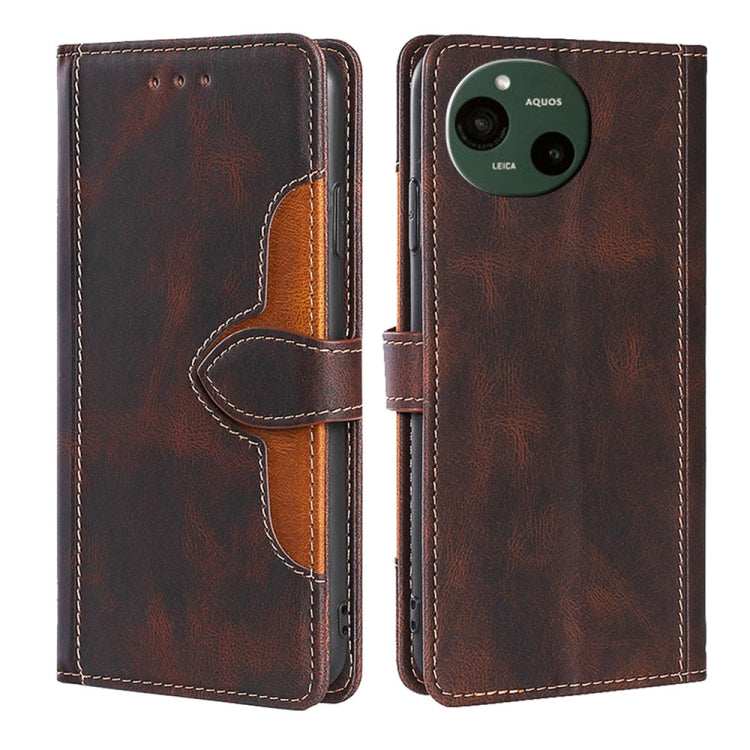 Skin Feel เคสโทรศัพท์หนังหัวเข็มขัดแม่เหล็ก, For Sharp Aquos R10, For Sharp Aqous wish5, For Sharp Aqous Wish4, For Sharp Aquos R9, For Sharp Aquos R8 Pro SH-51, For Sharp Aquos R8 SH-52D, For Sharp Aqous Wish3
