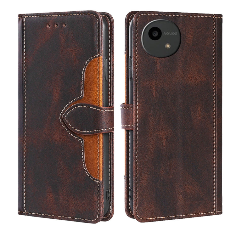 Skin Feel เคสโทรศัพท์หนังหัวเข็มขัดแม่เหล็ก, For Sharp Aquos R10, For Sharp Aqous wish5, For Sharp Aqous Wish4, For Sharp Aquos R9, For Sharp Aquos R8 Pro SH-51, For Sharp Aquos R8 SH-52D, For Sharp Aqous Wish3