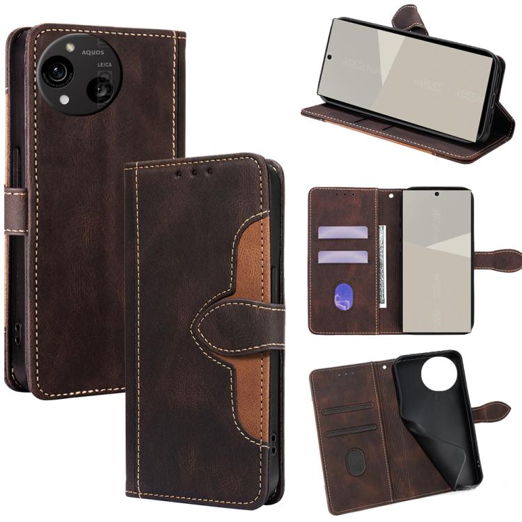Skin Feel เคสโทรศัพท์หนังหัวเข็มขัดแม่เหล็ก, For Sharp Aquos R10, For Sharp Aqous wish5, For Sharp Aqous Wish4, For Sharp Aquos R9, For Sharp Aquos R8 Pro SH-51, For Sharp Aquos R8 SH-52D, For Sharp Aqous Wish3