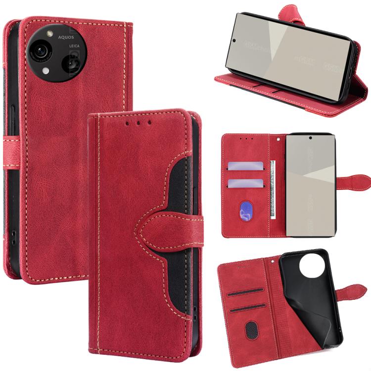Skin Feel เคสโทรศัพท์หนังหัวเข็มขัดแม่เหล็ก, For Sharp Aquos R10, For Sharp Aqous wish5, For Sharp Aqous Wish4, For Sharp Aquos R9, For Sharp Aquos R8 Pro SH-51, For Sharp Aquos R8 SH-52D, For Sharp Aqous Wish3