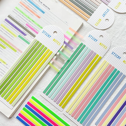 แถบใสแถบสีเรืองแสงกันน้ำสติกเกอร์แถบยาวแถบดัชนี