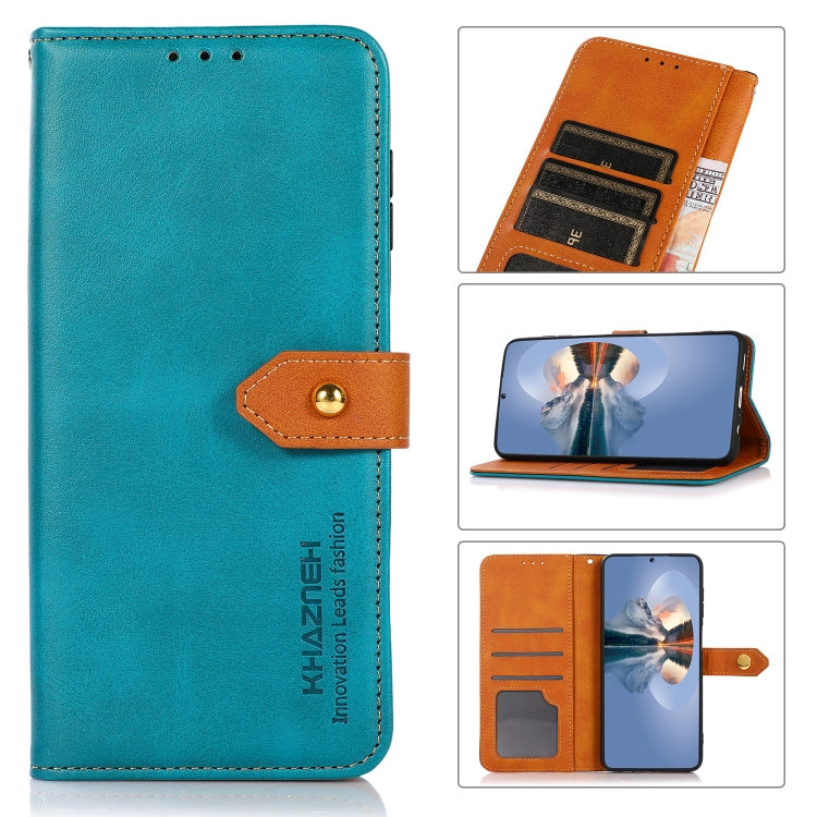 KHAZNEH เคสโทรศัพท์หนังพลิกพื้นผิวหนังวัวสองสี, For OnePlus 12R / Ace 3, For OnePlus 12, For OnePlus Ace 2 Pro, For OnePlus Nord 3 / Ace 2V
