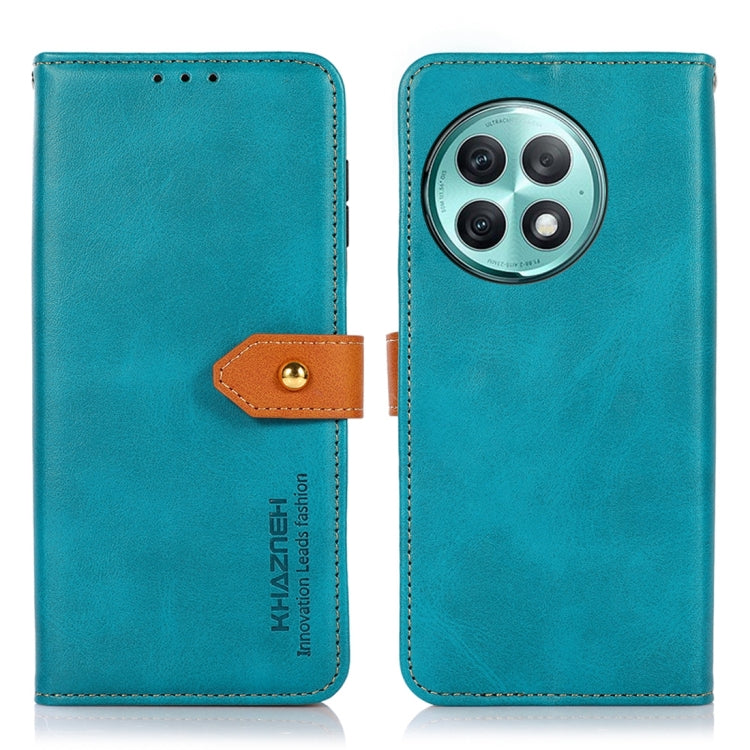 KHAZNEH เคสโทรศัพท์หนังพลิกพื้นผิวหนังวัวสองสี, For OnePlus 12R / Ace 3, For OnePlus 12, For OnePlus Ace 2 Pro, For OnePlus Nord 3 / Ace 2V