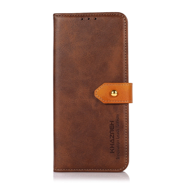 KHAZNEH เคสโทรศัพท์หนังพลิกพื้นผิวหนังวัวสองสี, For OnePlus 12R / Ace 3, For OnePlus 12, For OnePlus Ace 2 Pro, For OnePlus Nord 3 / Ace 2V