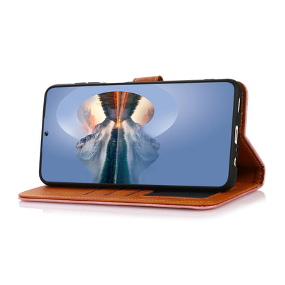 KHAZNEH เคสโทรศัพท์หนังพลิกพื้นผิวหนังวัวสองสี, For OnePlus 12R / Ace 3, For OnePlus 12, For OnePlus Ace 2 Pro, For OnePlus Nord 3 / Ace 2V