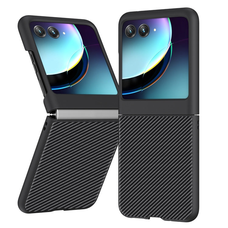 เคสโทรศัพท์พิมพ์พื้นผิวคาร์บอนไฟเบอร์บางเฉียบ, For Motorola Razr 50 / 60 / 70 5G, For Motorola Razr 60 Ultra / 70 Ultra, For Motorola Razr 50 Ultra, For Motorola Razr 40 Ultra