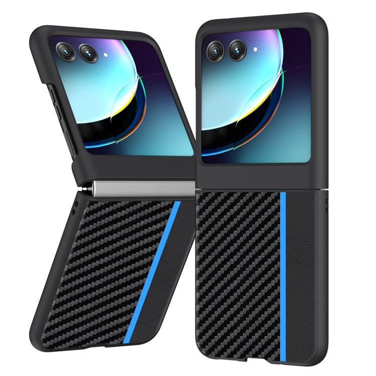 เคสโทรศัพท์พิมพ์พื้นผิวคาร์บอนไฟเบอร์บางเฉียบ, For Motorola Razr 50 / 60 / 70 5G, For Motorola Razr 60 Ultra / 70 Ultra, For Motorola Razr 50 Ultra, For Motorola Razr 40 Ultra