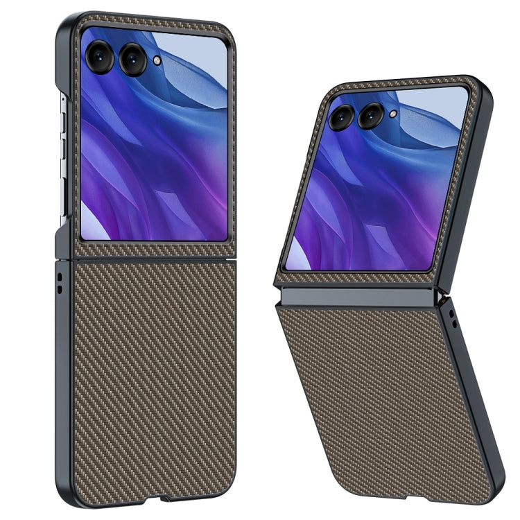 เคสโทรศัพท์พิมพ์พื้นผิวคาร์บอนไฟเบอร์บางเฉียบ, For Motorola Razr 50 / 60 / 70 5G, For Motorola Razr 60 Ultra / 70 Ultra, For Motorola Razr 50 Ultra, For Motorola Razr 40 Ultra