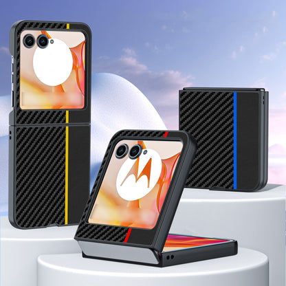 เคสโทรศัพท์พิมพ์พื้นผิวคาร์บอนไฟเบอร์บางเฉียบ, For Motorola Razr 50 / 60 / 70 5G, For Motorola Razr 60 Ultra / 70 Ultra, For Motorola Razr 50 Ultra, For Motorola Razr 40 Ultra