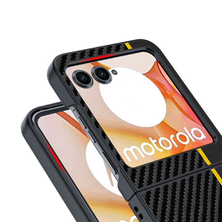 เคสโทรศัพท์พิมพ์พื้นผิวคาร์บอนไฟเบอร์บางเฉียบ, For Motorola Razr 50 / 60 / 70 5G, For Motorola Razr 60 Ultra / 70 Ultra, For Motorola Razr 50 Ultra, For Motorola Razr 40 Ultra