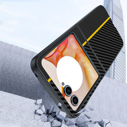 เคสโทรศัพท์พิมพ์พื้นผิวคาร์บอนไฟเบอร์บางเฉียบ, For Motorola Razr 50 / 60 / 70 5G, For Motorola Razr 60 Ultra / 70 Ultra, For Motorola Razr 50 Ultra, For Motorola Razr 40 Ultra