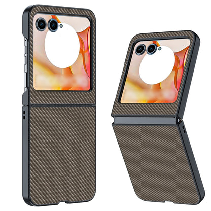เคสโทรศัพท์พิมพ์พื้นผิวคาร์บอนไฟเบอร์บางเฉียบ, For Motorola Razr 50 / 60 / 70 5G, For Motorola Razr 60 Ultra / 70 Ultra, For Motorola Razr 50 Ultra, For Motorola Razr 40 Ultra