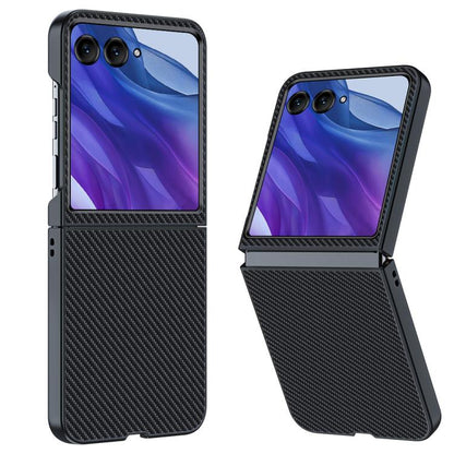 เคสโทรศัพท์พิมพ์พื้นผิวคาร์บอนไฟเบอร์บางเฉียบ, For Motorola Razr 50 / 60 / 70 5G, For Motorola Razr 60 Ultra / 70 Ultra, For Motorola Razr 50 Ultra, For Motorola Razr 40 Ultra