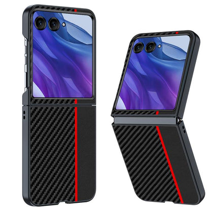 เคสโทรศัพท์พิมพ์พื้นผิวคาร์บอนไฟเบอร์บางเฉียบ, For Motorola Razr 50 / 60 / 70 5G, For Motorola Razr 60 Ultra / 70 Ultra, For Motorola Razr 50 Ultra, For Motorola Razr 40 Ultra