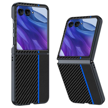 เคสโทรศัพท์พิมพ์พื้นผิวคาร์บอนไฟเบอร์บางเฉียบ, For Motorola Razr 50 / 60 / 70 5G, For Motorola Razr 60 Ultra / 70 Ultra, For Motorola Razr 50 Ultra, For Motorola Razr 40 Ultra