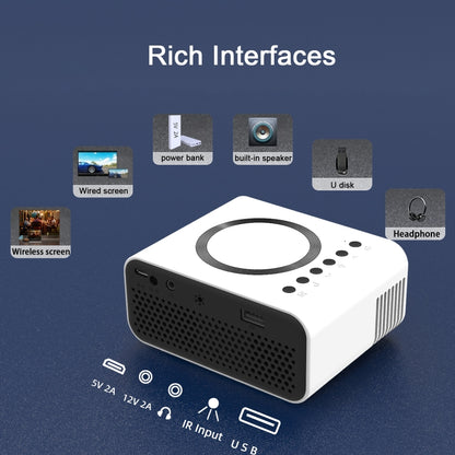 T300S 320x240 24 ANSI Lumens Mini LCD Projector รองรับหน้าจอเดียวกันแบบมีสายและไร้สาย, US Plug, EU Plug, UK Plug, AU Plug