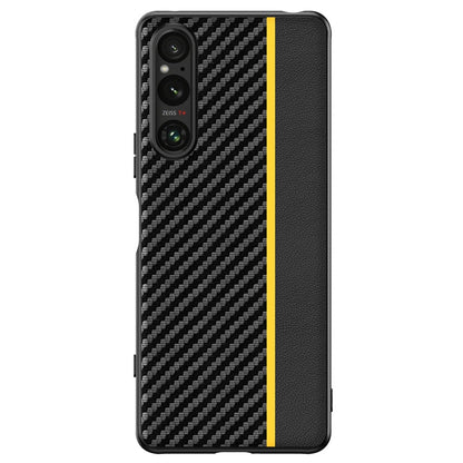 เคสโทรศัพท์พิมพ์พื้นผิวคาร์บอนไฟเบอร์บางเฉียบ, For Sony Xperia 10 VII, For Sony Xperia 1 VII, For Sony Xperia 10 VI, For Sony Xperia 1 VI, For Sony Xperia 1 V
