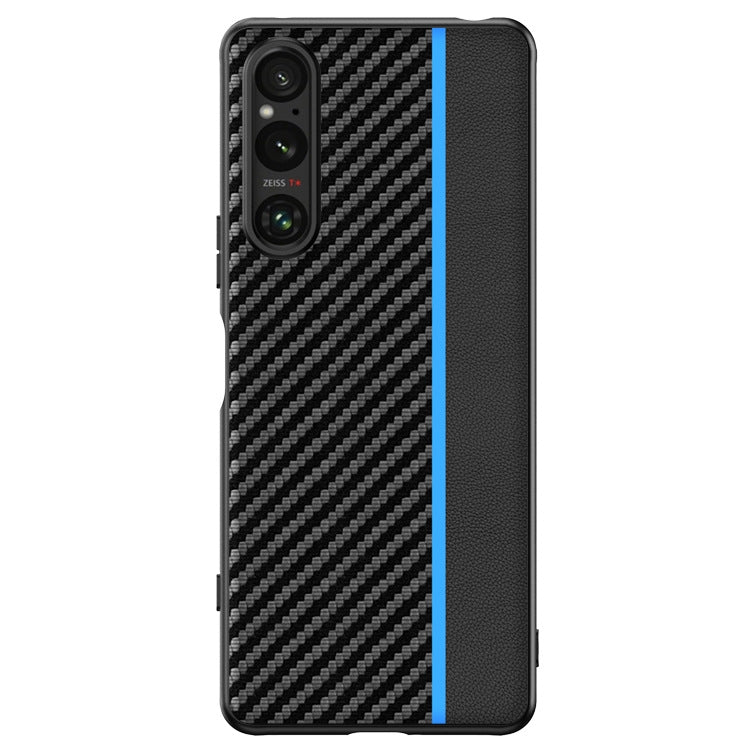 เคสโทรศัพท์พิมพ์พื้นผิวคาร์บอนไฟเบอร์บางเฉียบ, For Sony Xperia 10 VII, For Sony Xperia 1 VII, For Sony Xperia 10 VI, For Sony Xperia 1 VI, For Sony Xperia 1 V