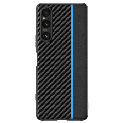 เคสโทรศัพท์พิมพ์พื้นผิวคาร์บอนไฟเบอร์บางเฉียบ, For Sony Xperia 10 VII, For Sony Xperia 1 VII, For Sony Xperia 10 VI, For Sony Xperia 1 VI, For Sony Xperia 1 V