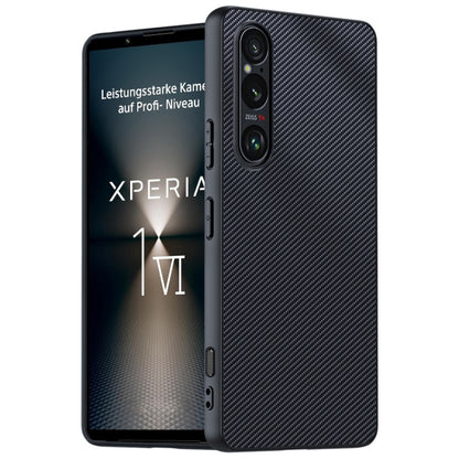 เคสโทรศัพท์พิมพ์พื้นผิวคาร์บอนไฟเบอร์บางเฉียบ, For Sony Xperia 10 VII, For Sony Xperia 1 VII, For Sony Xperia 10 VI, For Sony Xperia 1 VI, For Sony Xperia 1 V