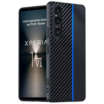 เคสโทรศัพท์พิมพ์พื้นผิวคาร์บอนไฟเบอร์บางเฉียบ, For Sony Xperia 10 VII, For Sony Xperia 1 VII, For Sony Xperia 10 VI, For Sony Xperia 1 VI, For Sony Xperia 1 V