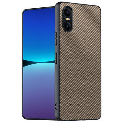 เคสโทรศัพท์พิมพ์พื้นผิวคาร์บอนไฟเบอร์บางเฉียบ, For Sony Xperia 10 VII, For Sony Xperia 1 VII, For Sony Xperia 10 VI, For Sony Xperia 1 VI, For Sony Xperia 1 V