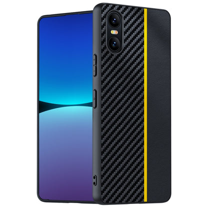 เคสโทรศัพท์พิมพ์พื้นผิวคาร์บอนไฟเบอร์บางเฉียบ, For Sony Xperia 10 VII, For Sony Xperia 1 VII, For Sony Xperia 10 VI, For Sony Xperia 1 VI, For Sony Xperia 1 V