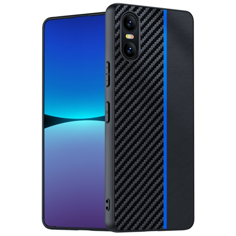 เคสโทรศัพท์พิมพ์พื้นผิวคาร์บอนไฟเบอร์บางเฉียบ, For Sony Xperia 10 VII, For Sony Xperia 1 VII, For Sony Xperia 10 VI, For Sony Xperia 1 VI, For Sony Xperia 1 V