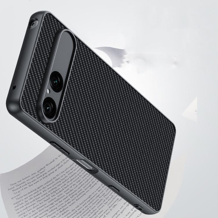 เคสโทรศัพท์พิมพ์พื้นผิวคาร์บอนไฟเบอร์บางเฉียบ, For Sony Xperia 10 VII, For Sony Xperia 1 VII, For Sony Xperia 10 VI, For Sony Xperia 1 VI, For Sony Xperia 1 V