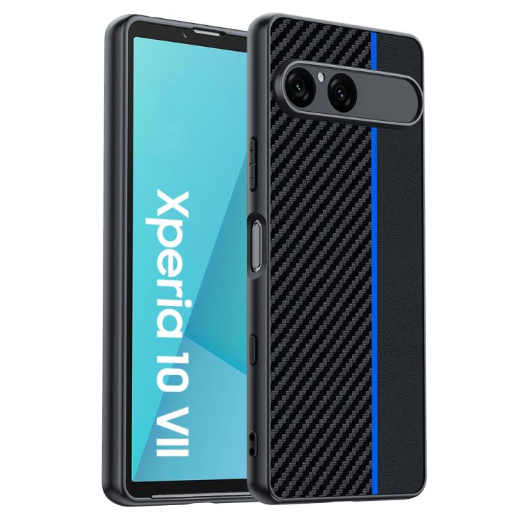 เคสโทรศัพท์พิมพ์พื้นผิวคาร์บอนไฟเบอร์บางเฉียบ, For Sony Xperia 10 VII, For Sony Xperia 1 VII, For Sony Xperia 10 VI, For Sony Xperia 1 VI, For Sony Xperia 1 V
