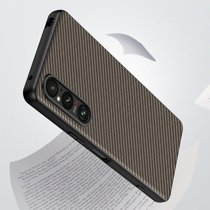 เคสโทรศัพท์พิมพ์พื้นผิวคาร์บอนไฟเบอร์บางเฉียบ, For Sony Xperia 10 VII, For Sony Xperia 1 VII, For Sony Xperia 10 VI, For Sony Xperia 1 VI, For Sony Xperia 1 V