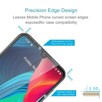 50 ชิ้น 0.26 มม. 9H 2.5D ฟิล์มกระจกนิรภัย, For UNIWA K626, For UNIWA W555