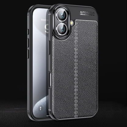 เคสโทรศัพท์ TPU กันกระแทกเนื้อลิ้นจี่, For iPhone 16e / 17e, For iPhone 17 Pro Max, For iPhone 17 Pro, For iPhone 17, For iPhone Air, For iPhone 16 Pro Max, For iPhone 16 Pro, For iPhone 16 Plus, For iPhone 16, For iPhone 15 Pro Max, For iPhone 15 Pro ...