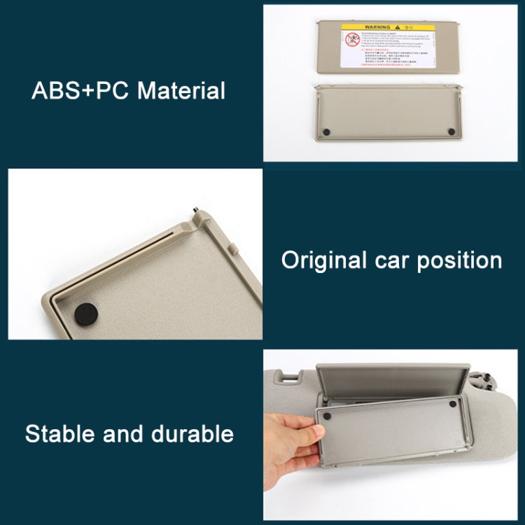 สำหรับ Buick/Chevrolet พวงมาลัยซ้ายรถ Sun Visor กระจกแต่งหน้า 23196443, For Buick (Black), For Buick (Cream), For Buick (Grey), For Buick (Dark Beige), For Buick (Light Beige)