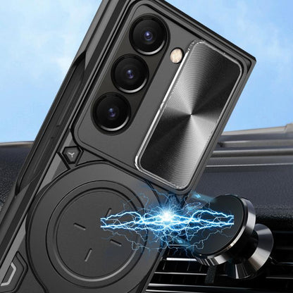 ซองใส่โทรศัพท์แบบแม่เหล็ก Camshield แบบเลื่อนพื้นผิวซีดี, For Samsung Galaxy Z Fold7, For Samsung Galaxy Z Fold5