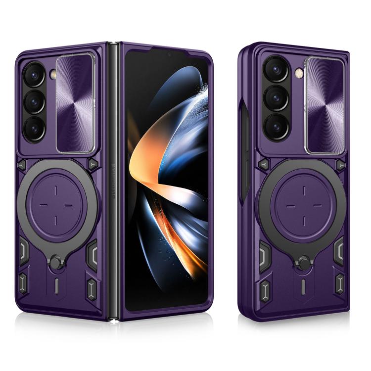 ซองใส่โทรศัพท์แบบแม่เหล็ก Camshield แบบเลื่อนพื้นผิวซีดี, For Samsung Galaxy Z Fold7, For Samsung Galaxy Z Fold5