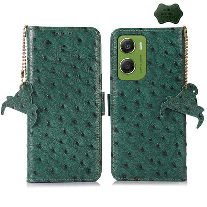 เคสโทรศัพท์ RFID หนังแท้ลายนกกระจอกเทศ, For Motorola Edge 70 Fusion 5G, For Motorola Moto G06 4G, For Motorola Moto G56 5G, For Motorola Edge 60 Fusion, For Motorola Edge 50 Neo, For Motorola Moto G14 4G, For Motorola Edge 40
